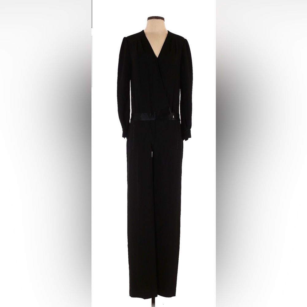 Tory Burch Satin and Crepe Tuxedo Jumpsuit